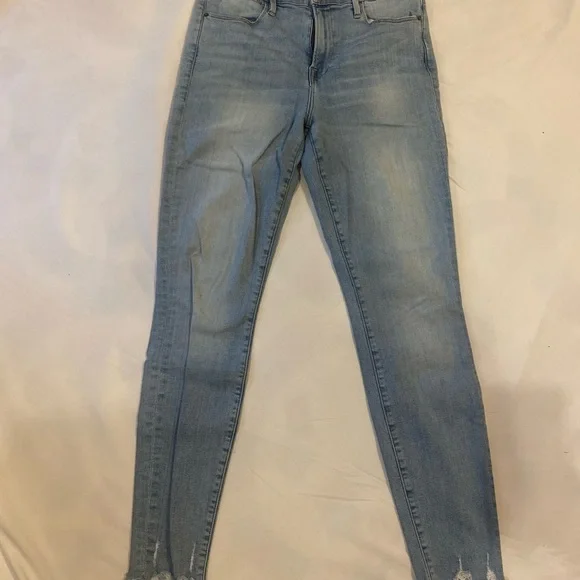 FRAME - Le High Straight frayed cropped high-rise straight-leg jeans | Size 29 - Picture 2 of 4